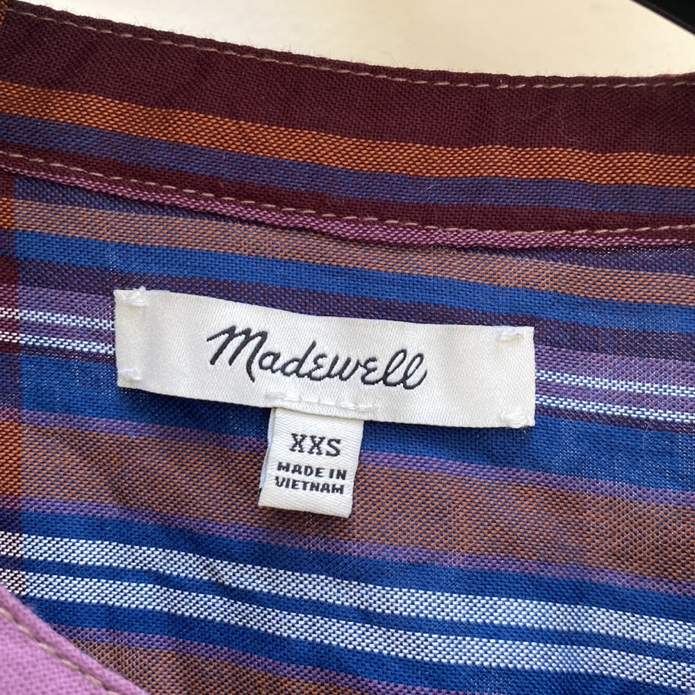 Madewell balloon sleeve plaid top - Picture 3 of 7